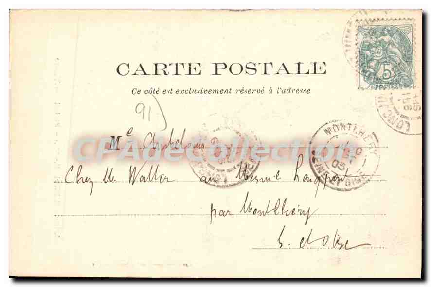 CPA Longjumeau S et O Portail de l'Eglise  — Rückseite