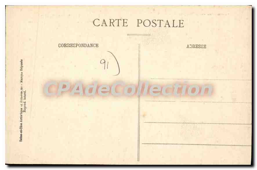 CPA Longjumeau S et O hotel de ville et monument Adolphe Adam  — Back