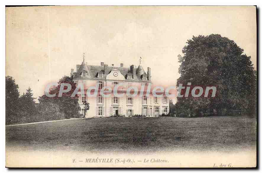 CPA Mereville S et O le château