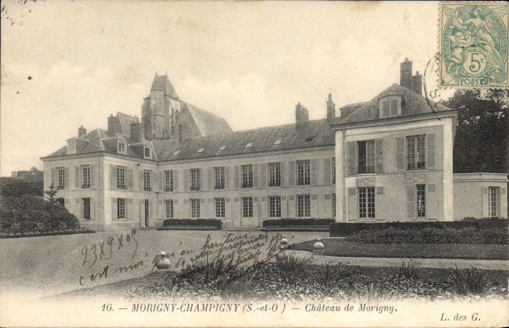 CPA Morigny Champigny S et O chateau de Morigny 