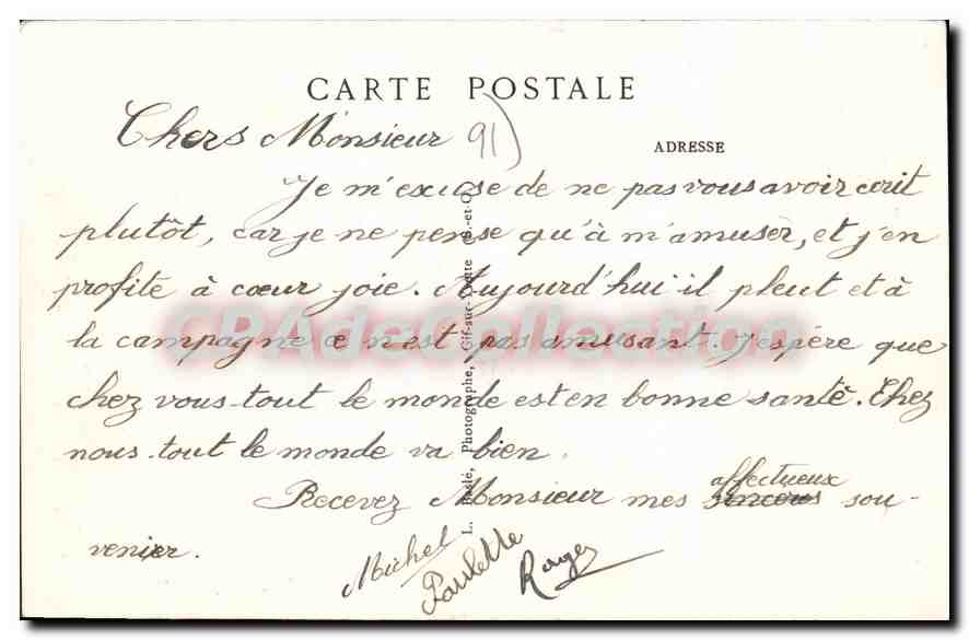 CPA Bures sur Yvette S et O le chateau la Piece d'eau et haras  — Rückseite