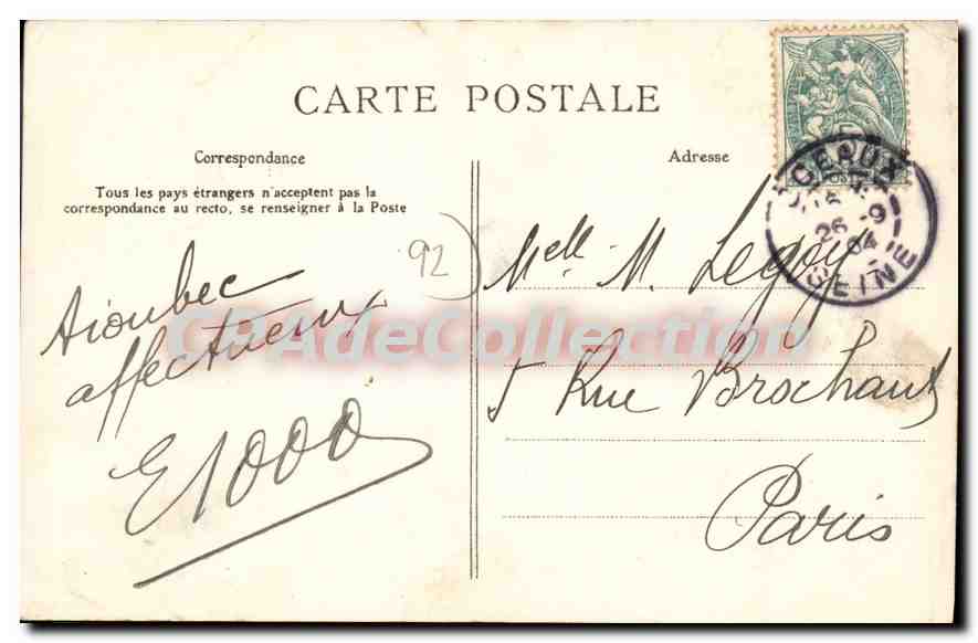 CPA Robinson Le Vrai Arbre — Rückseite