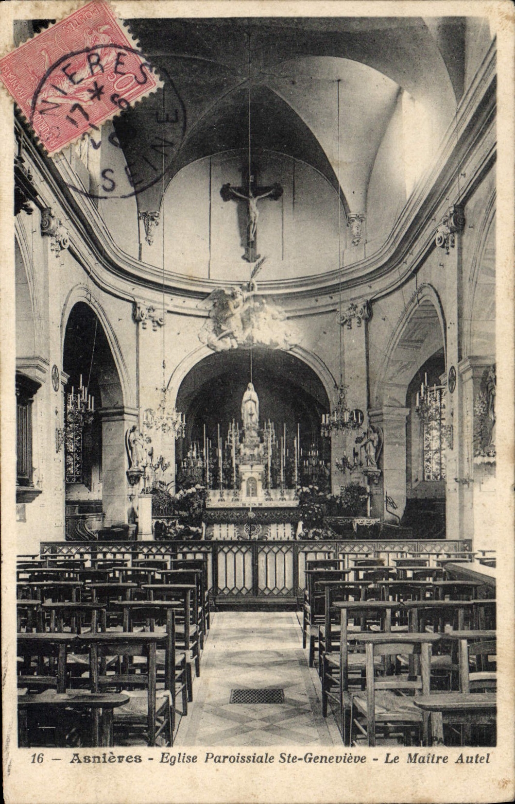 Asnières - Église Paroissiale Ste-Geneviève - Le Maître Autel