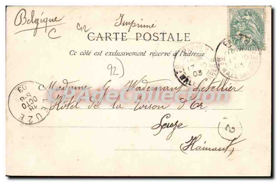 CPA Courbevoie Le Pont Bineau — Rückseite