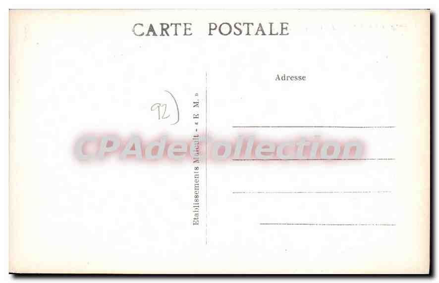 CPA Clichy Le Groupe Scolaire de la Rue des Ecoles — Rückseite