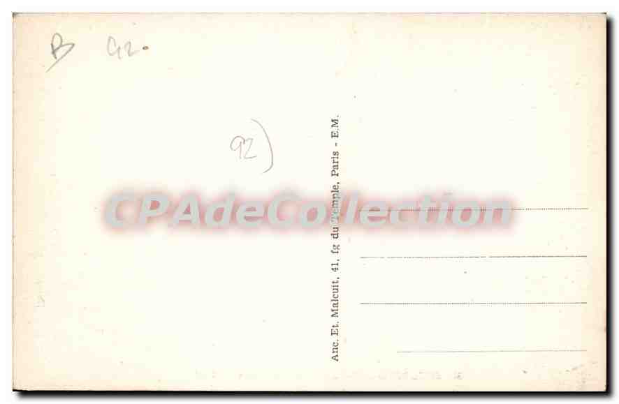 Boulogne-sur-Seine — La Poste — E.M. n°37 — Verso