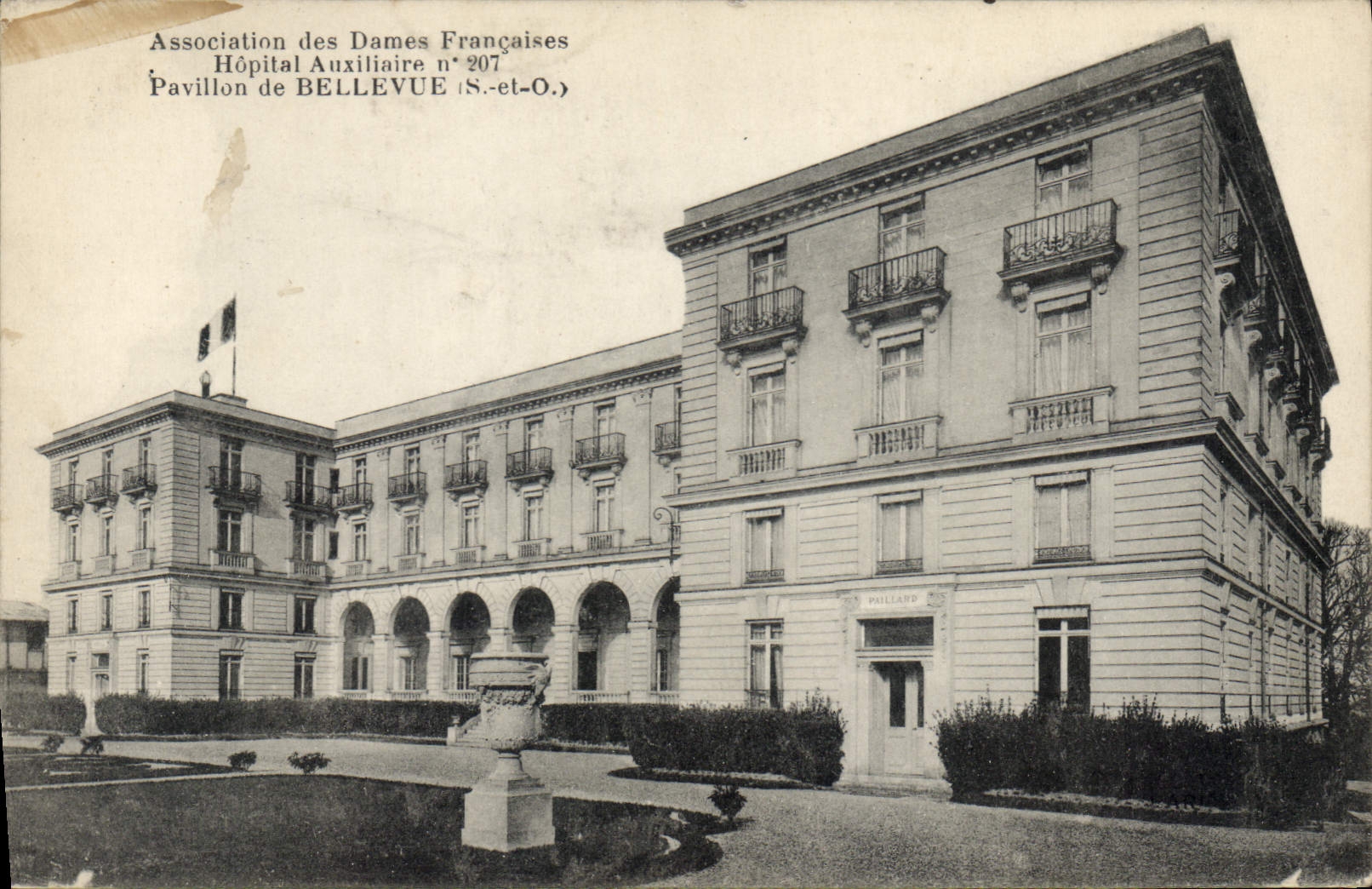 Pavillon de Bellevue — Hôpital Auxiliaire n°207 — Association des Dames Françaises — éditeur F. Fleury, Paris