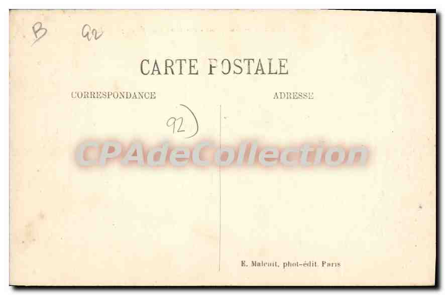 CPA Meudon vers 1800 Vue prise dans le bois de Fleury — Rückseite