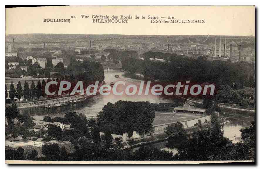 CPA Vue generale des Bords de la Seine Boulogne Billancourt Issy les Moulineaux