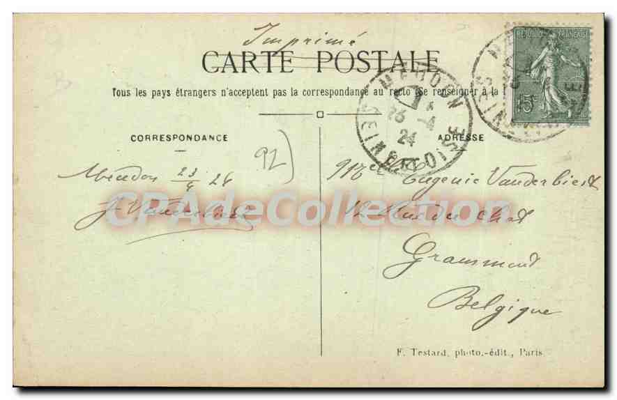 CPA Vue generale des Bords de la Seine Boulogne Billancourt Issy les Moulineaux — Rückseite