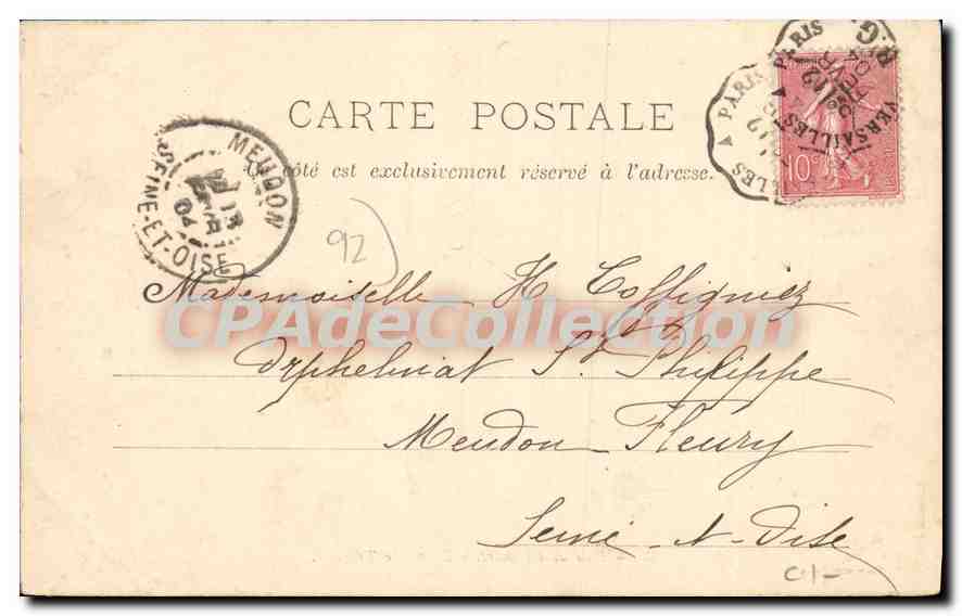 CPA Bois de Clamart Etang de Trivaux — Rückseite