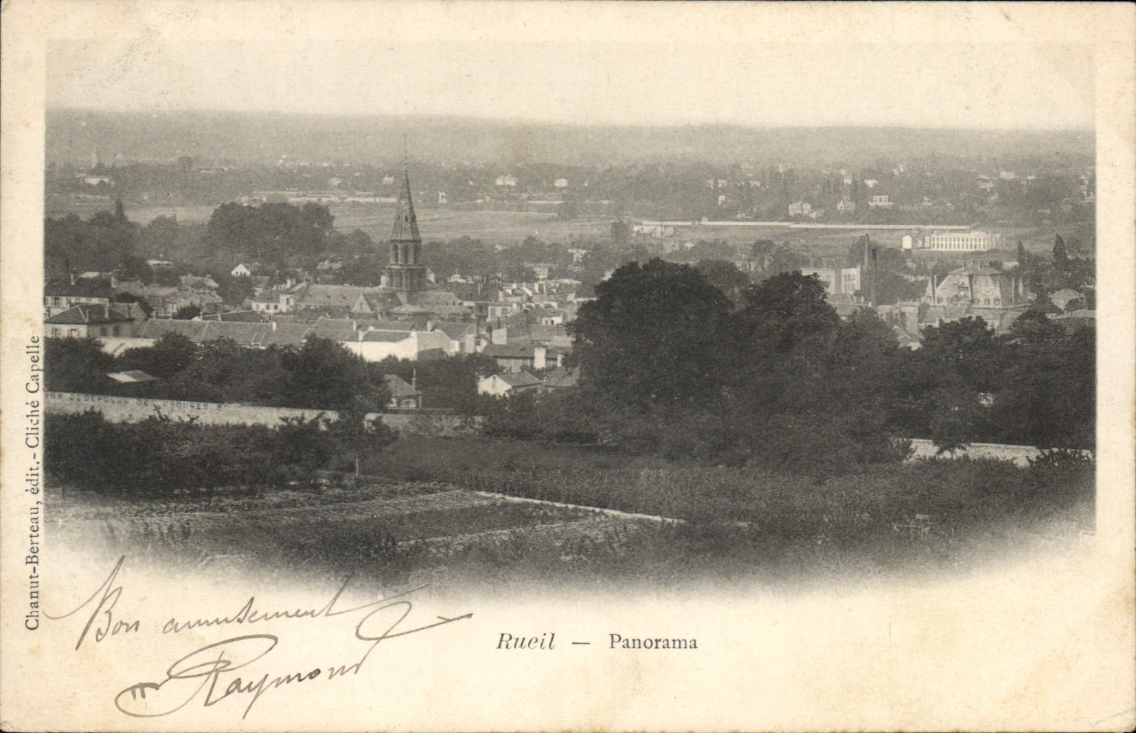 Rueil — Panorama — Chanur-Berteau édit. - Cliché Cavelle - Anverso
