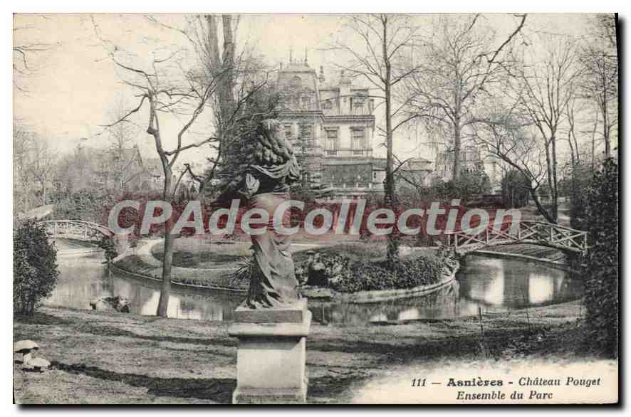 Asnières - Château Pouget - Ensemble du Parc — CPAdeCollection, n°111