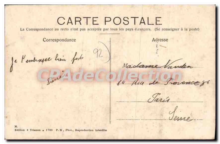 CPA Robinson — Rückseite