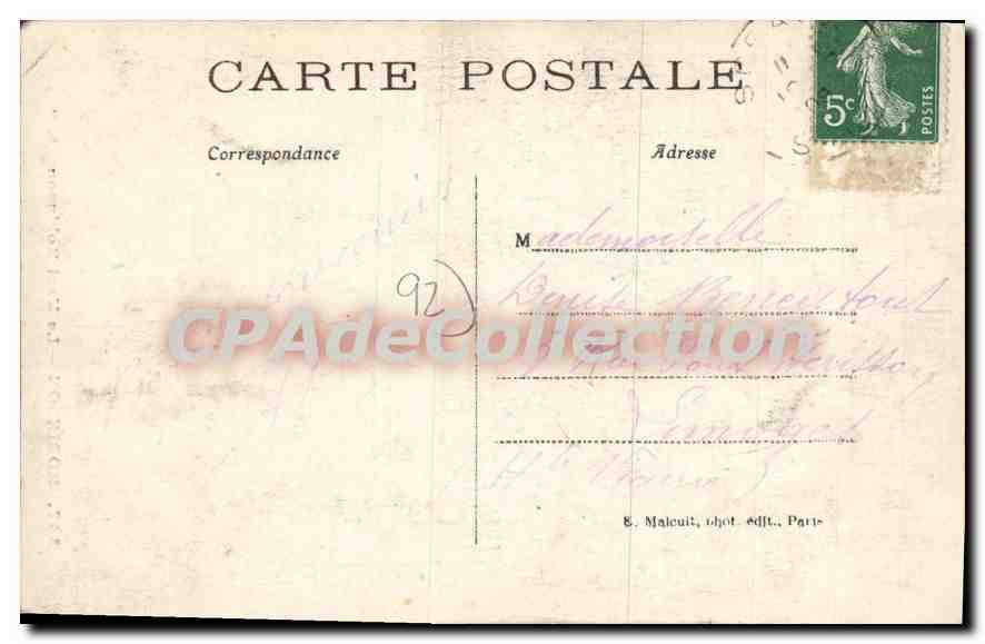 CPA Robinson Le Vrai Robinson — Rückseite
