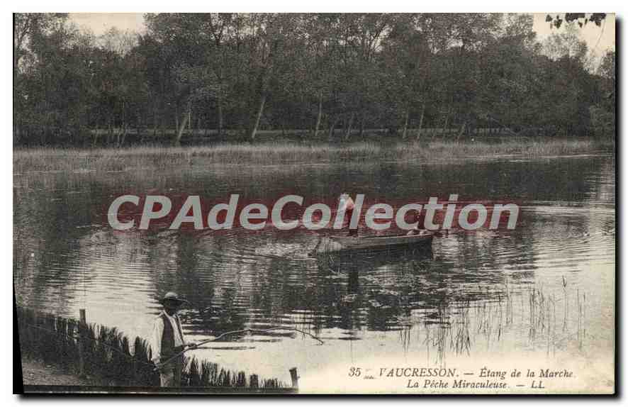 CPA Vaucresson Etang de la Marche La Peche Miraculeuse