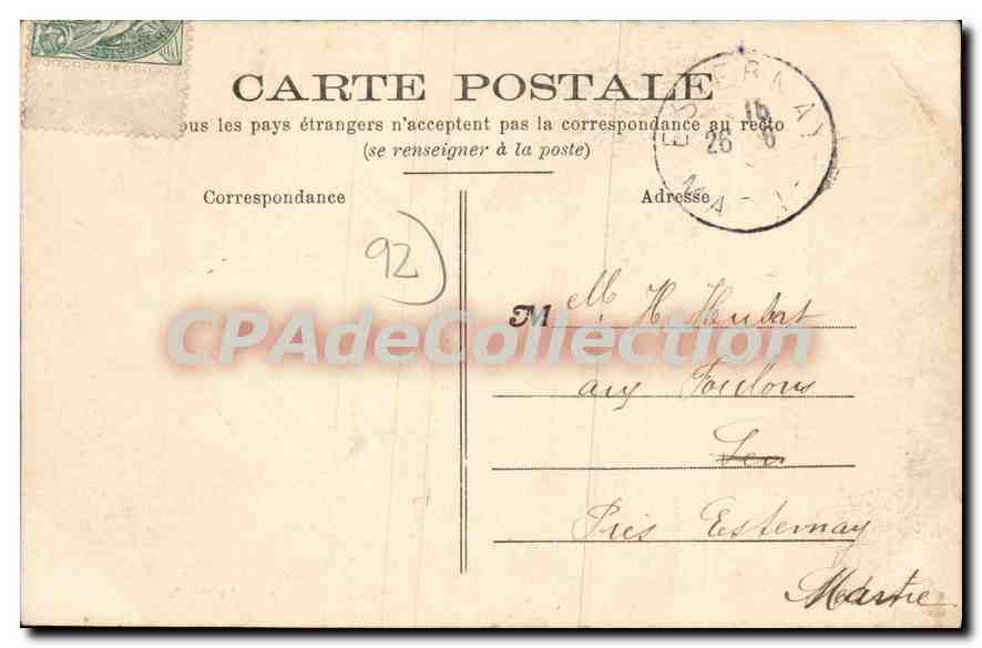 CPA Courbevoie La Mairie — Rückseite