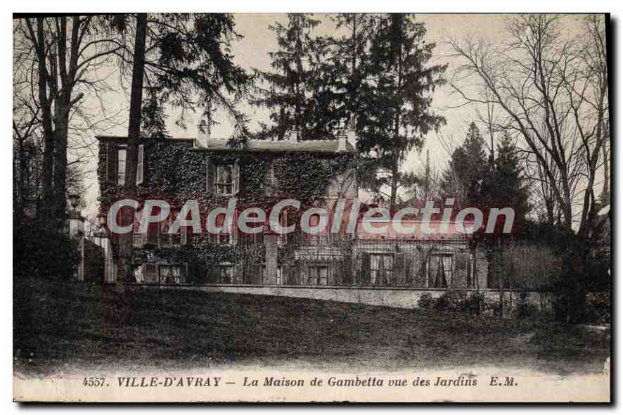 VILLE-D'AVRAY — La Maison de Gambetta vue des Jardins — E.M. n°4557