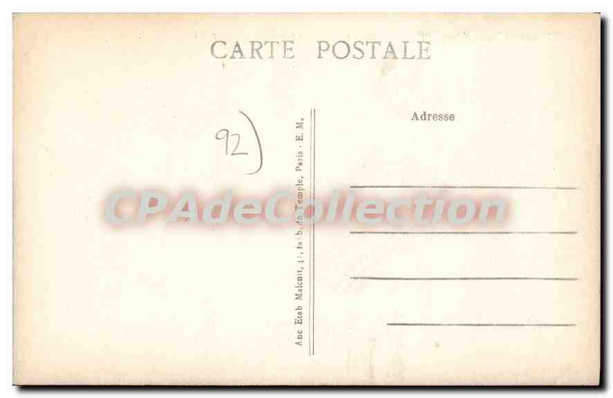 CPA Chatillon Vue generale sur Paris prise de la Tour Biret — Rückseite