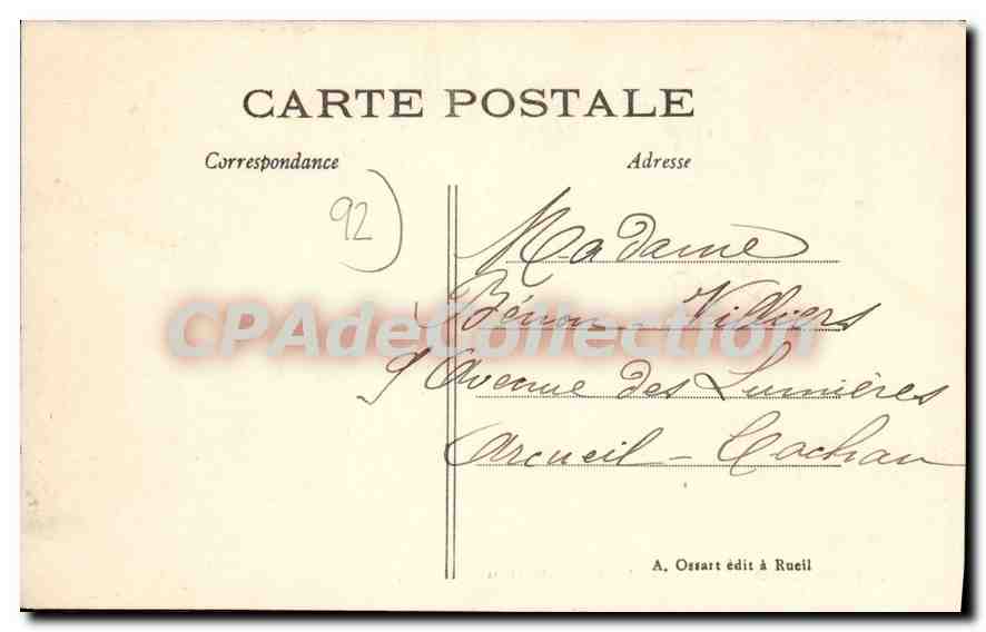 CPA Rueil Ancien Manoir de Richelieu — Rückseite
