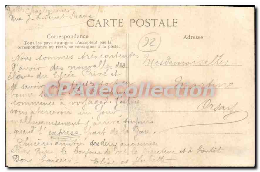 CPA Robinson Chacun son tour âne — Rückseite