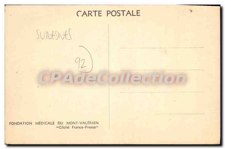 Fondation Médicale du Mont-Valérien — vue aérienne — Cliché France-Presse — Verso