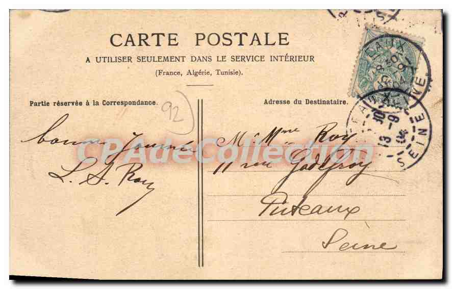 CPA Robinson L'Arbre le plus eleve — Rückseite