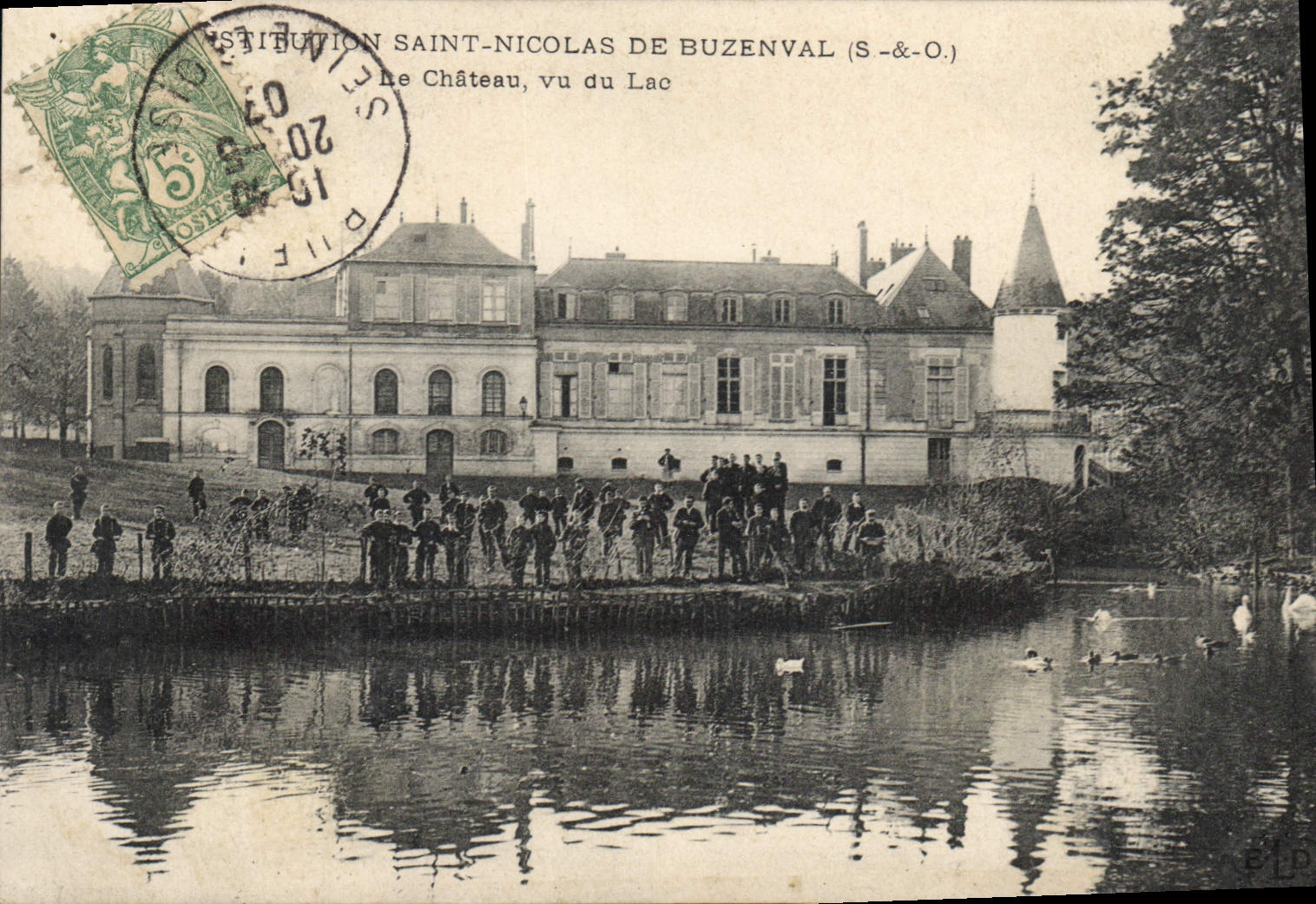 CPA Institution Saint Nicolas de Buzenval Le Chateau vu du Lac