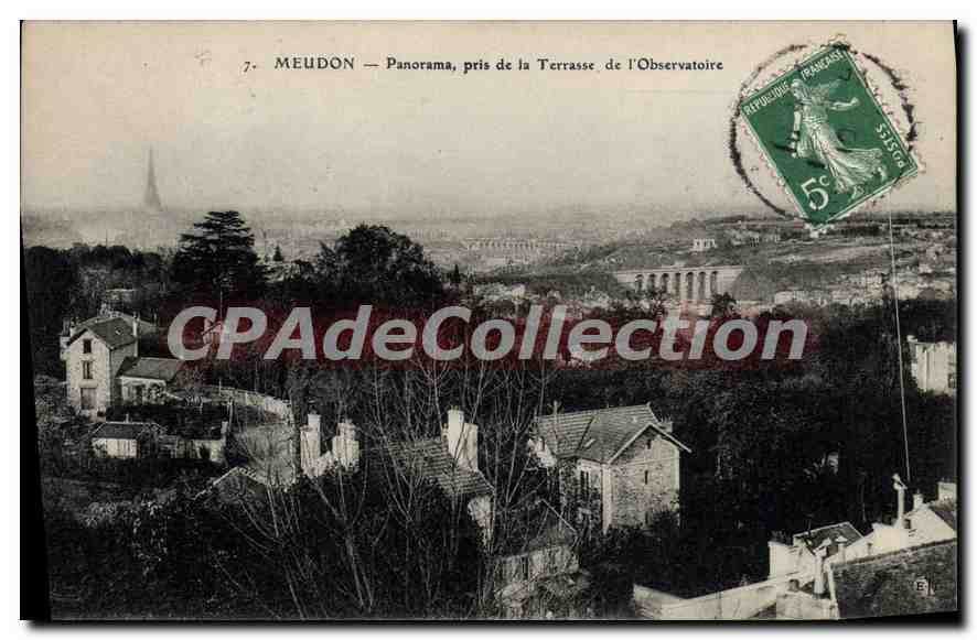 CPA Meudon Panorama pris de la Terrasse de l'Observatoire