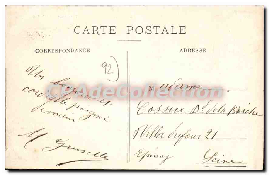 Les Moulineaux - Billancourt — Bords de Seine — Verso