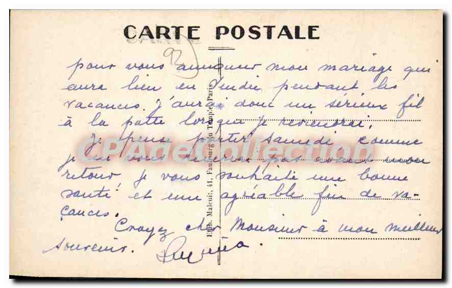 Billancourt — Les Bords de la Seine. Le Petit Bras — E. M. n°132 — Reverso