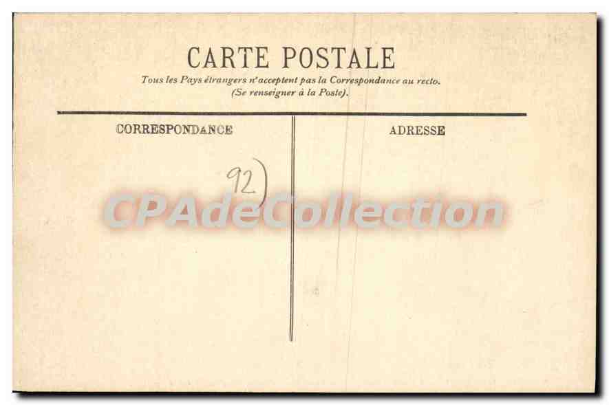 CPA Saint Cloud La Rue Dailly l'ancienne ligne de l'Empereur et la Gare — Rückseite