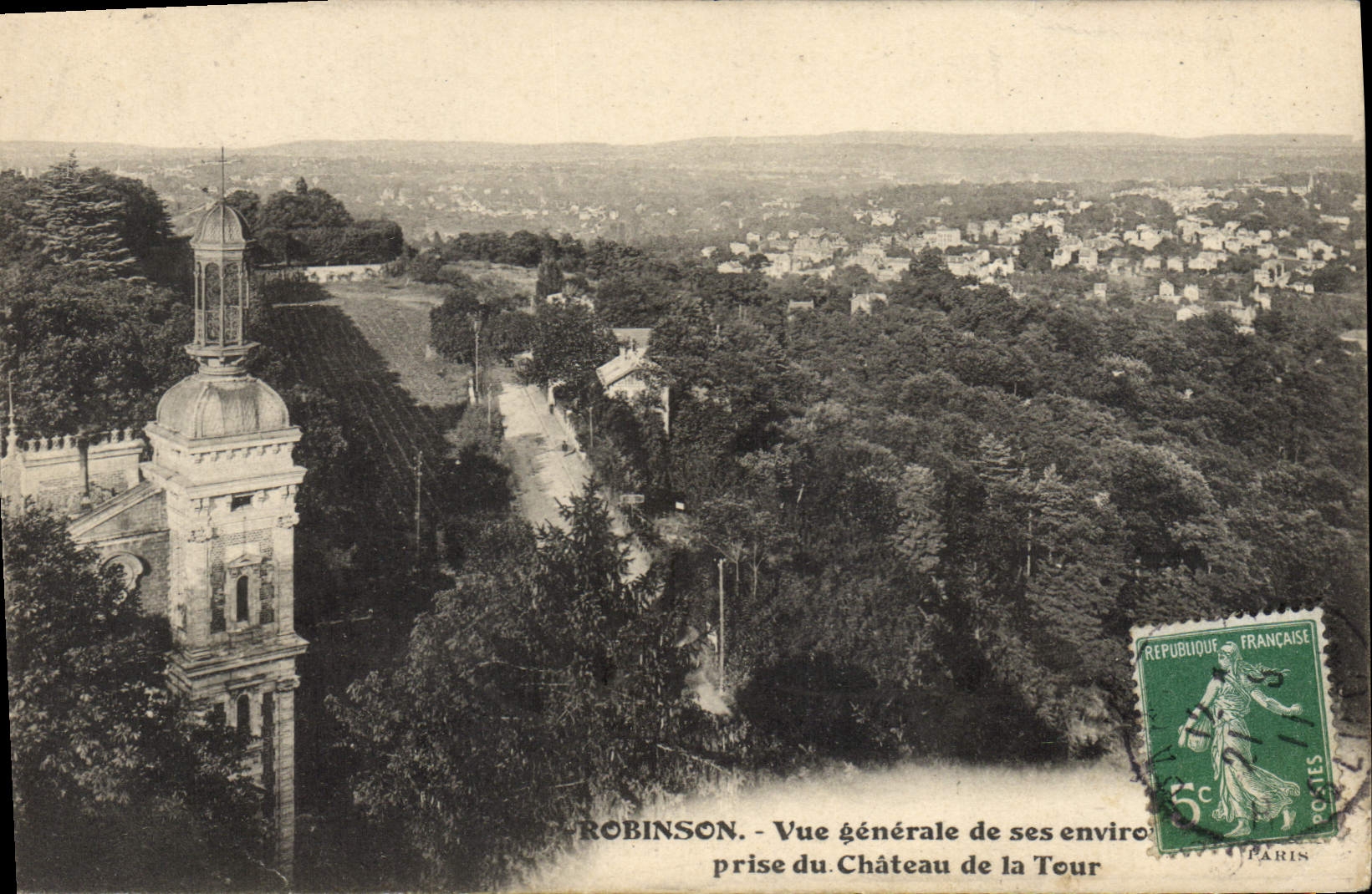 CPA Robinson Vue generale de ses environs prise du Chateau de la Tour