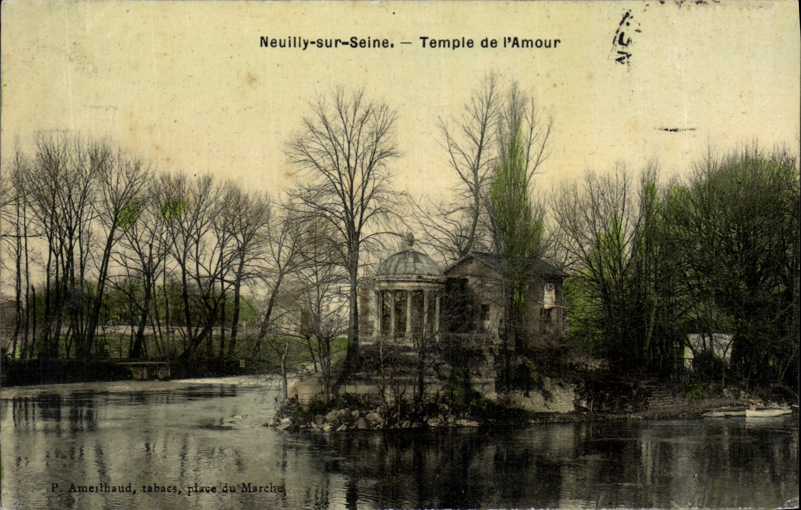 Neuilly-sur-Seine — Temple de l'Amour — P. Ameilhaut, tabacs, place du Marché