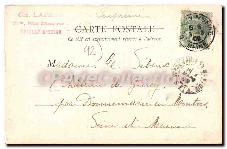 Neuilly — L'Île d'Amour — B. F., Paris — Reverso