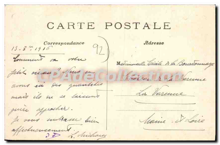 Neuilly-sur-Seine — Institution Sainte-Geneviève — CPAdeCollection — Verso