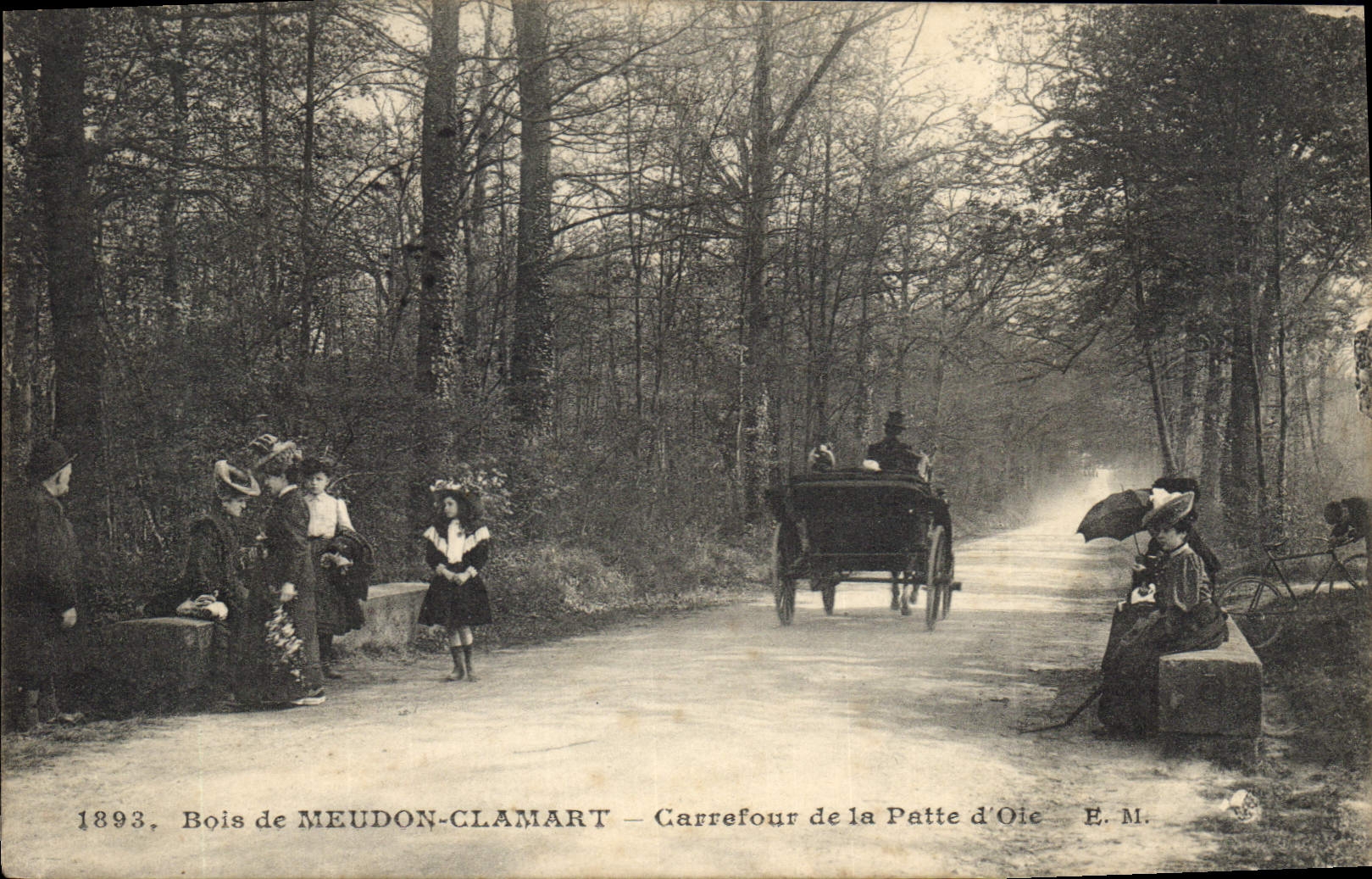 CPA Bois de Meudon Clamart Carrefour de la Patte d'Ole
