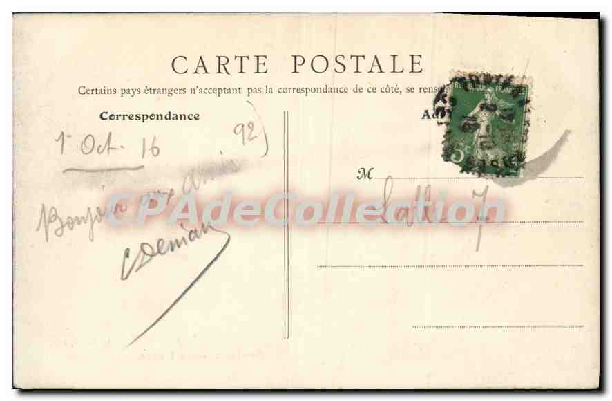 CPA Fontenay aux Roses Fosse Bazin — Rückseite