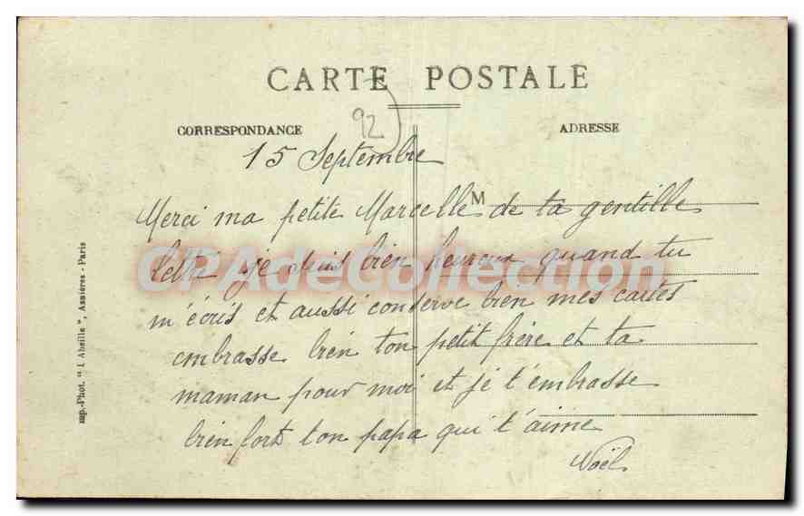 CPA Courbevoie Le Caserne Vue generale — Rückseite