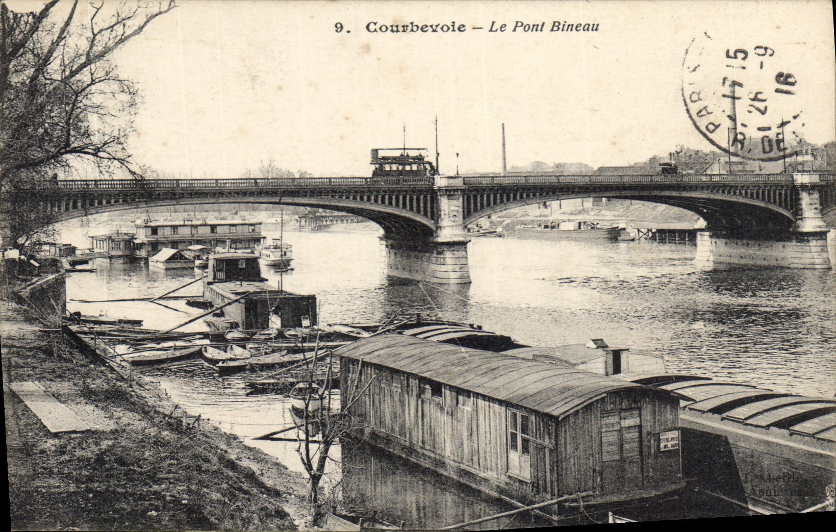CPA Courbevoie Le Pont Bineau