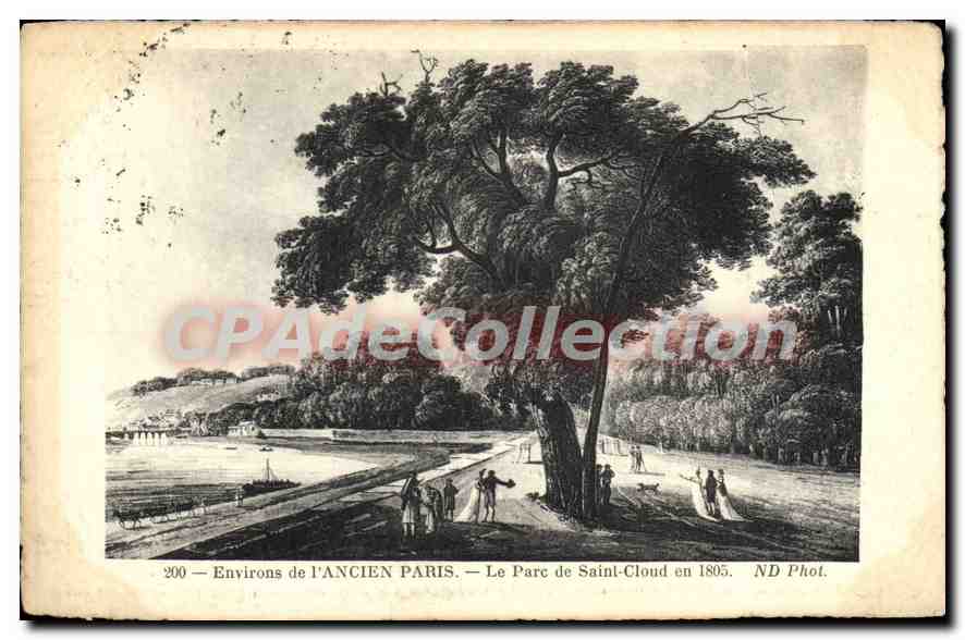 CPA Environs de l'Ancien Paris Le Parc de Saint Cloud en 1805