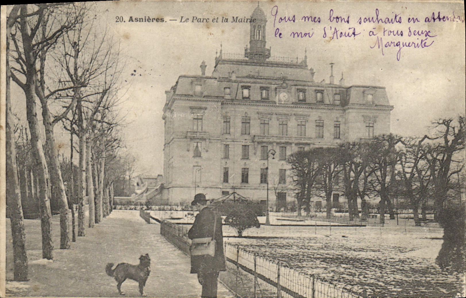Asnières — Het Park en de Mairie — F. Pouyerhat