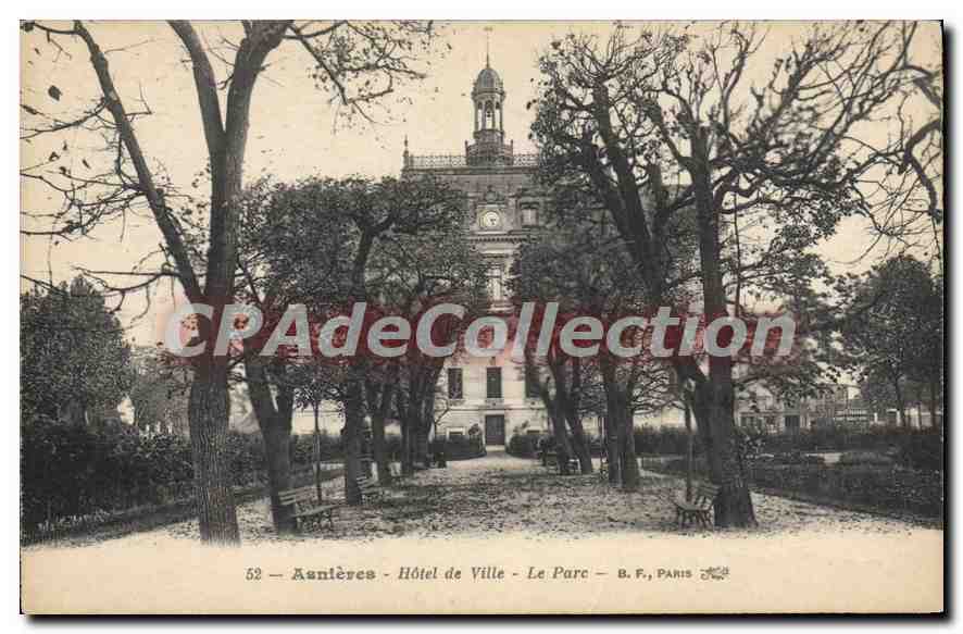 Asnières - Hôtel de Ville - Le Parc — B. F., PARIS