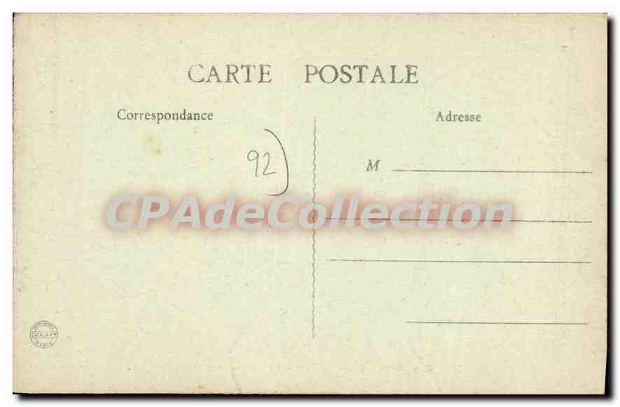 Asnières - Hôtel de Ville - Le Parc — B. F., PARIS — Verso