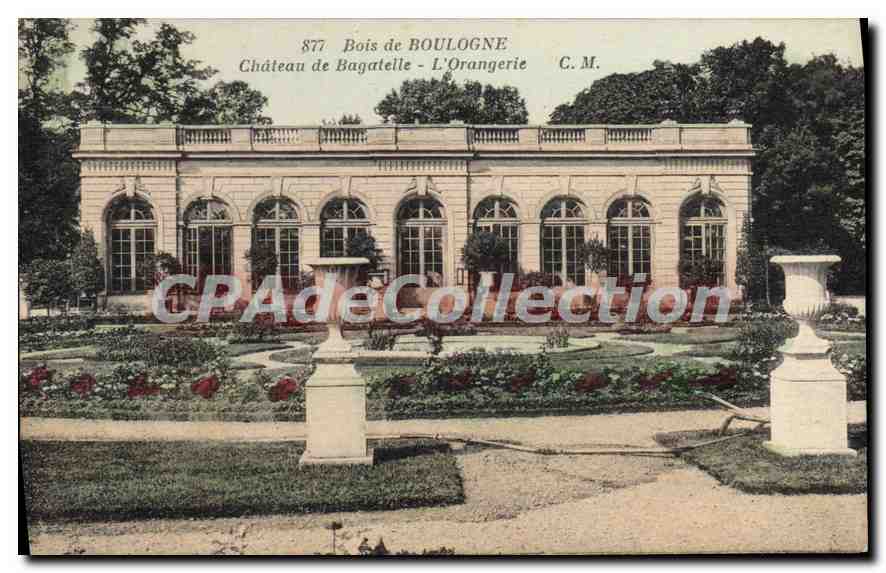Bois de Boulogne - Château de Bagatelle - L'Orangerie — C.M. n°877