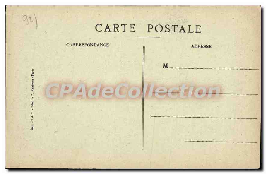 CPA Saint Cloud L'incendie du Chateau par les Prussiens (October 1870) — Rückseite