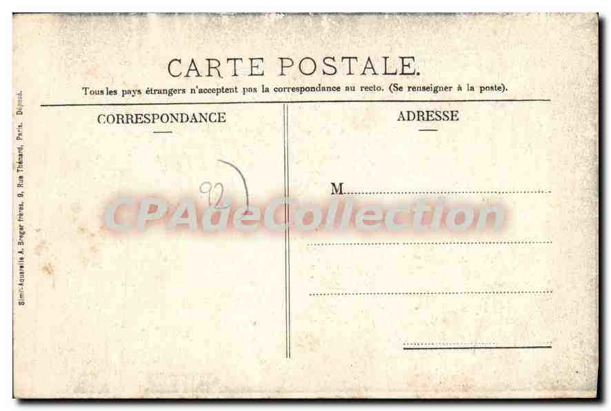 CPA Vanves Lycee Michelet Dans le Parc Le Jet d'eau — Rückseite