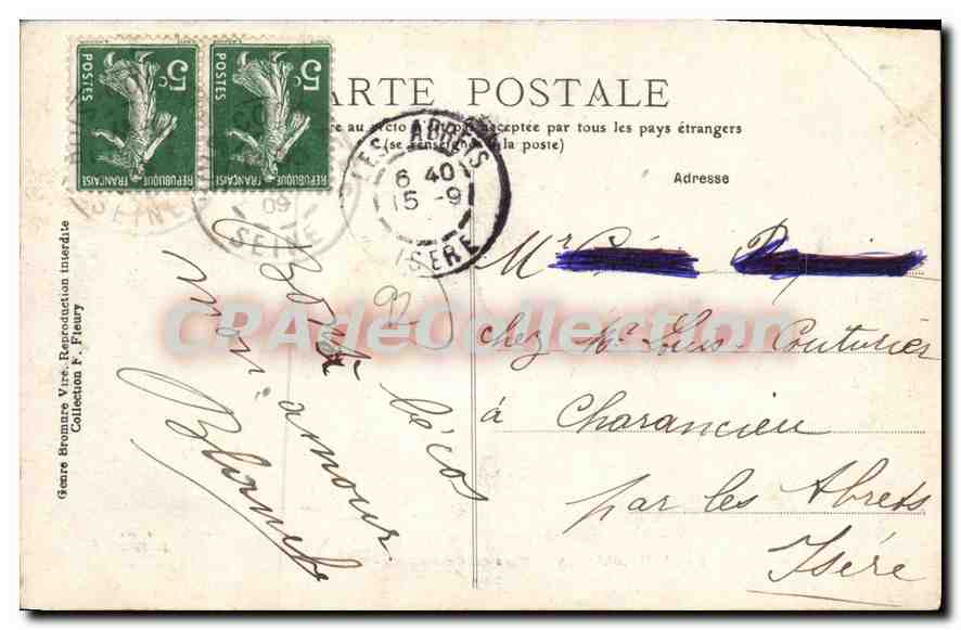 Ville-d'Avray — Bord du Grand Lac — Solitude — Éditeur F. Fleury, n°24 — Verso