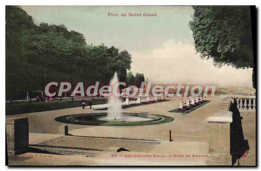 CPA Parc de Saint Cloud Les Grandes Haux L'Allee de Marnes