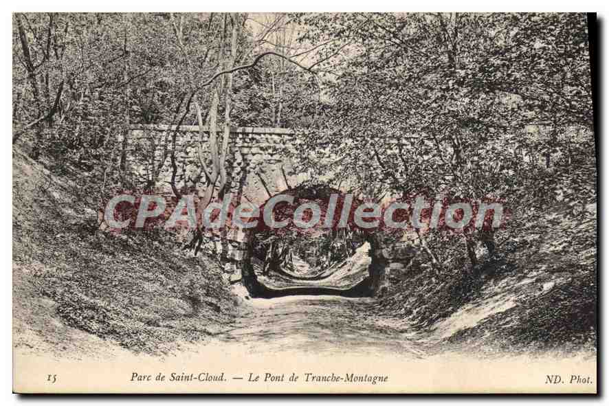 CPA Parc de Saint Cloud Le Pont de Tranche Montagne
